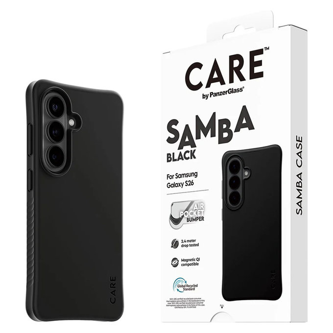 Pouzdro Samba s QI pro Samsung Galaxy S26, Černá, PanzerGlass