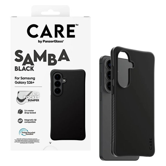 Pouzdro Samba s QI pro Samsung Galaxy S26+, Černá, PanzerGlass