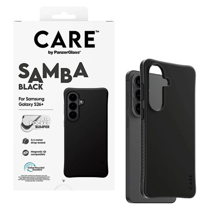 Pouzdro Samba s QI pro Samsung Galaxy S26+, Černá, PanzerGlass