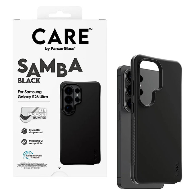 Pouzdro Samba s QI pro Samsung Galaxy S26 Ultra, Černá, PanzerGlass
