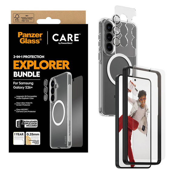 Bundle Explorer 3v1 pro Samsung Galaxy S26+, PanzerGlass