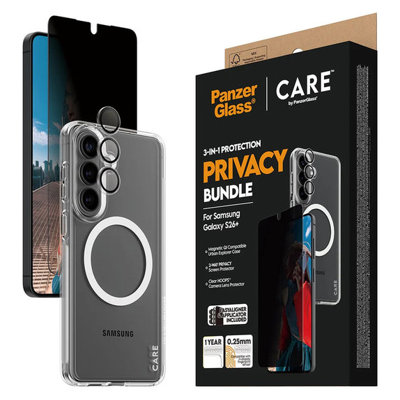 Bundle Privacy 3v1 pro Samsung Galaxy S26+, PanzerGlass
