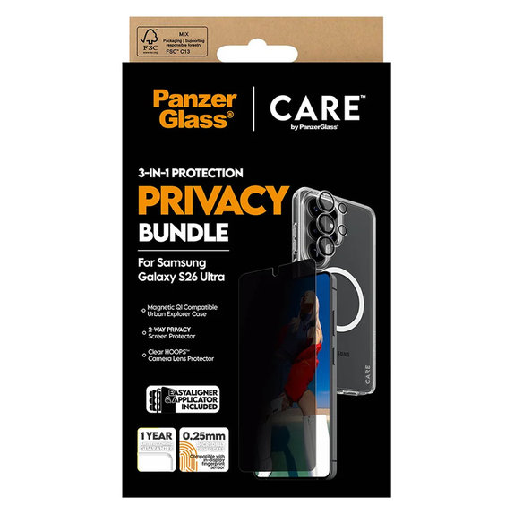 Bundle Privacy 3v1 pro Samsung Galaxy S26 Ultra, PanzerGlass