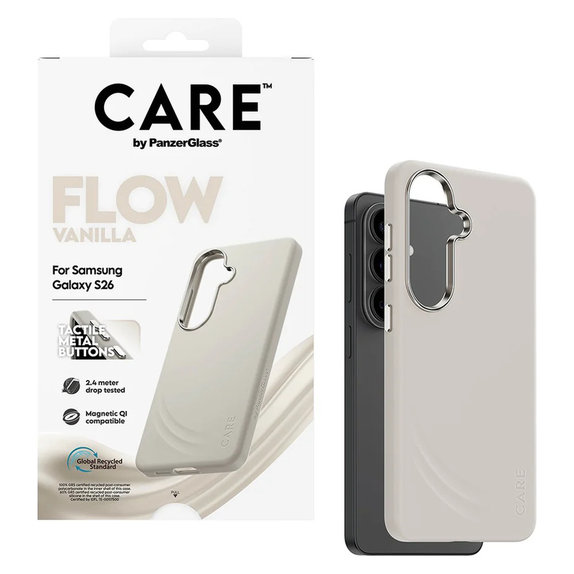 Pouzdro FLOW s QI pro Samsung Galaxy S26, Vanilla, PanzerGlass
