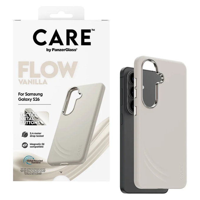 Pouzdro FLOW s QI pro Samsung Galaxy S26, Vanilla, PanzerGlass