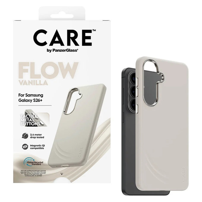 Pouzdro FLOW s QI pro Samsung Galaxy S26+, Vanilla, PanzerGlass