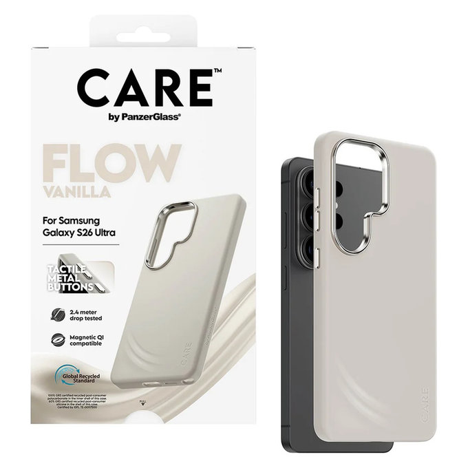 Pouzdro FLOW s QI pro Samsung Galaxy S26 Ultra, Vanilla, PanzerGlass
