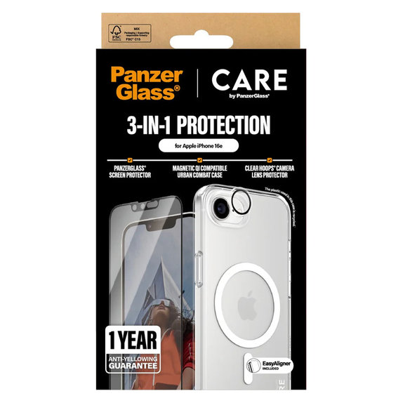 Bundle 3v1 pro iPhone 17e/16e, PanzerGlass