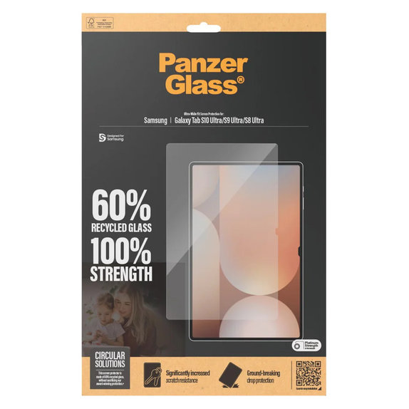 Tvrzené sklo UWF pro Samsung Galaxy Tab S8 Ultra/S9 Ultra/S10 Ultra, Čirá, PanzerGlass