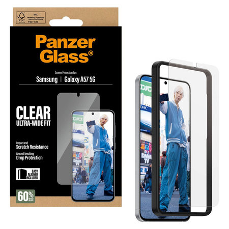 PanzerGlass - Tvrzené sklo UWF s aplikátorem pro Samsung Galaxy A57, čiré