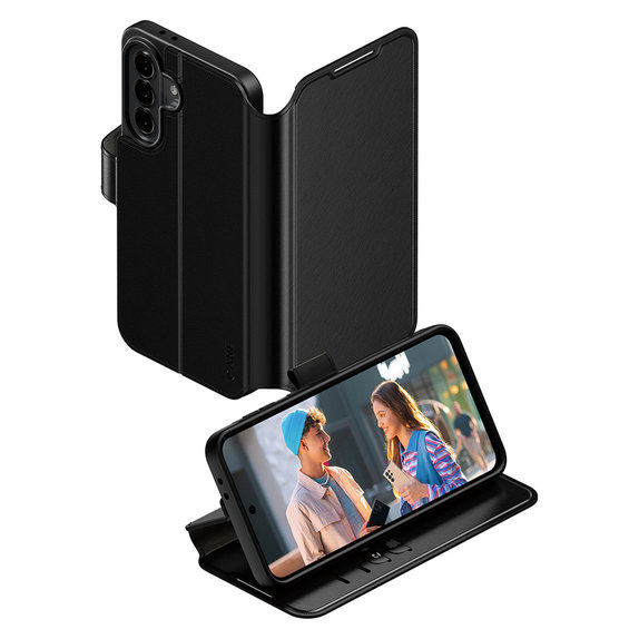 Pouzdro Wallet Kickstand pro Samsung Galaxy A37, Černá, PanzerGlass