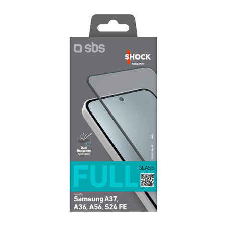 SBS - Tvrzené sklo Full Cover pro Samsung Galaxy A37, A36, A56, S24 FE, černá