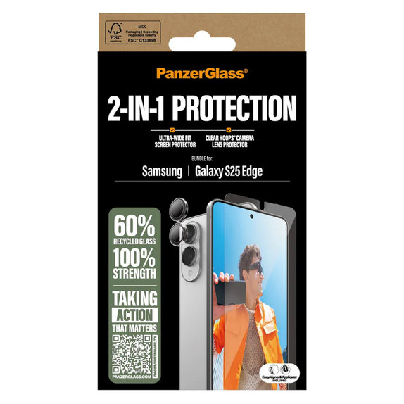 Bundle 2v1 pro Samsung Galaxy S25 Edge, PanzerGlass