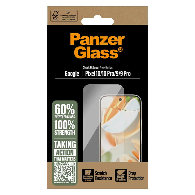 Tvrzené sklo pro Google Pixel 10/10 Pro/9/9 Pro, Čirá, PanzerGlass