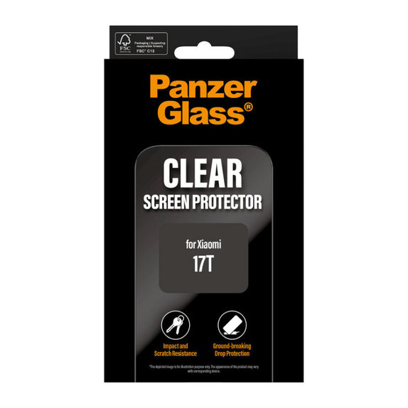 Tvrzené sklo UWF pro Xiaomi 17T, Černá, PanzerGlass