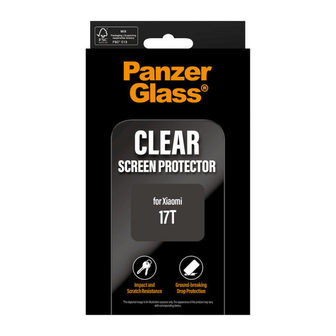 Tvrzené sklo UWF pro Xiaomi 17T, Černá, PanzerGlass