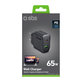 Cestovní adaptér USB-A/USB-C, GaN, 65 W PD, černá, SBS