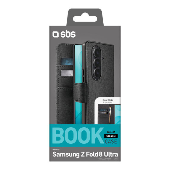 Pouzdro Wallet Stand pro Samsung Galaxy Z Fold8 Ultra, Černá, SBS