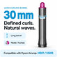 Dlouhý kulmovací nástavec pro Dyson Airwrap HS01, HS05, 30 mm, Nickel / Fuchsia