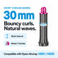 Krátký kulmovací nástavec pro Dyson Airwrap HS01, HS05, 30 mm, Nickel / Fuchsia