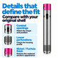 Kryt hlavního těla pro Dyson Airwrap HS01, HS05, Nickel / Fuchsia