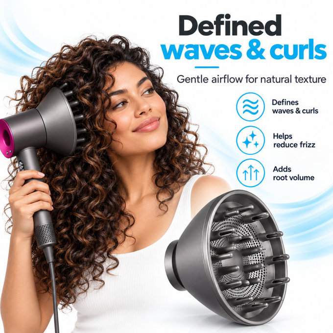 Difuzér pro Dyson Supersonic HD01, HD03, HD07, HD15, HD16, Iron / Fuchsia