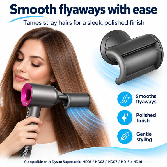 Vyhlazovací nástavec Flyaway pro Dyson Supersonic HD01, HD03, HD07, HD15, HD16, Iron