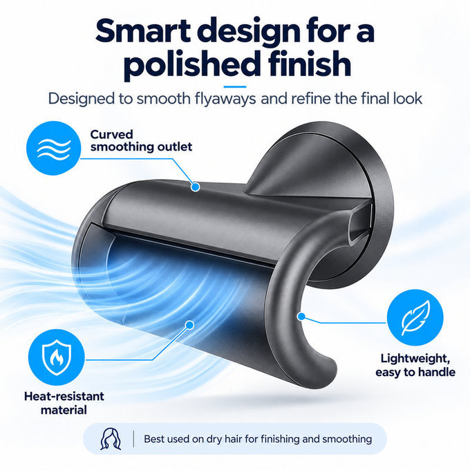 Vyhlazovací nástavec Flyaway pro Dyson Supersonic HD01, HD03, HD07, HD15, HD16, Iron