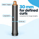 Dlouhý kulmovací nástavec pro Dyson Airwrap HS01, HS05, 30 mm, Nickel / Copper