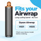 Dlouhý kulmovací nástavec pro Dyson Airwrap HS01, HS05, 40 mm, Nickel / Copper