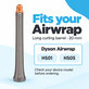 Dlouhý kulmovací nástavec pro Dyson Airwrap HS01, HS05, 20 mm, Nickel / Copper