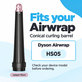 Kónický kulmovací nástavec pro Dyson Airwrap HS05, Jasper Plum