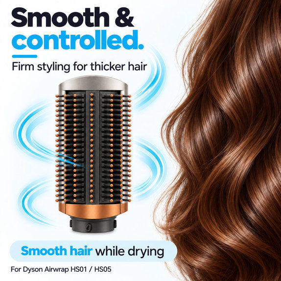 Pevný vyhlazovací kartáč pro Dyson Airwrap HS01, HS05, Nickel / Copper