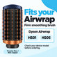 Pevný vyhlazovací kartáč pro Dyson Airwrap HS01, HS05, Prussian Blue / Rich Copper