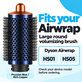 Velký kulatý kartáč pro objem pro Dyson Airwrap HS01, HS05, Prussian Blue / Rich Copper