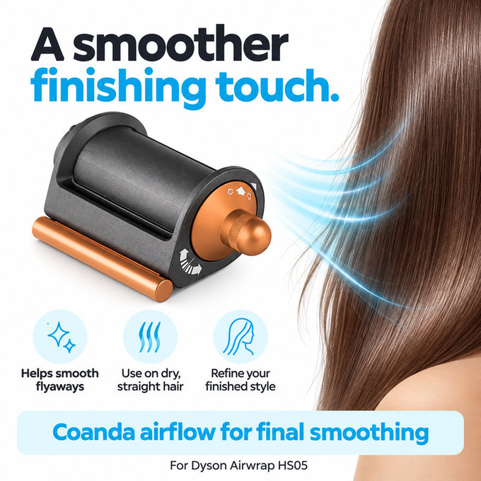Vyhlazovací a sušicí nástavec Coanda pro Dyson Airwrap HS05, Nickel / Copper