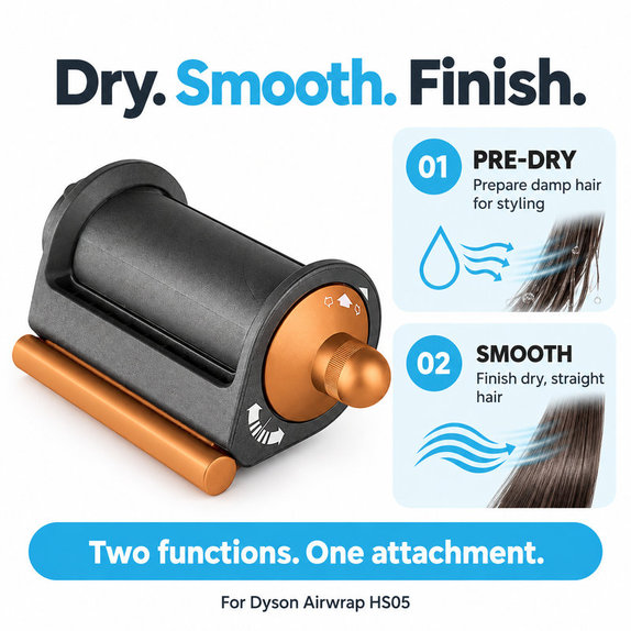 Vyhlazovací a sušicí nástavec Coanda pro Dyson Airwrap HS05, Nickel / Copper