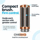 Malý pevný vyhlazovací kartáč pro Dyson Airwrap HS01, HS05, HS08, Nickel / Copper