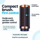 Malý pevný vyhlazovací kartáč pro Dyson Airwrap HS01, HS05, HS08, Prussian Blue / Rich Copper