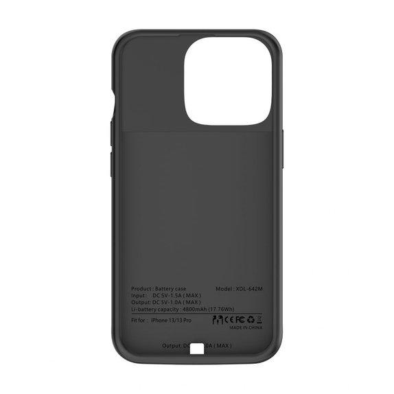 Powerbanka Powercase 4800mAh pro iPhone 13 / 13 Pro, černá, Tech-Protect