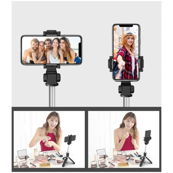 Selfie tyč SE stativem L02S, černá, Tech-Protect