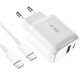 Síťová nabíječka C20W 2-PORT PD 20W / QC3.0 + USB-C Cable, bílá, Tech-Protect