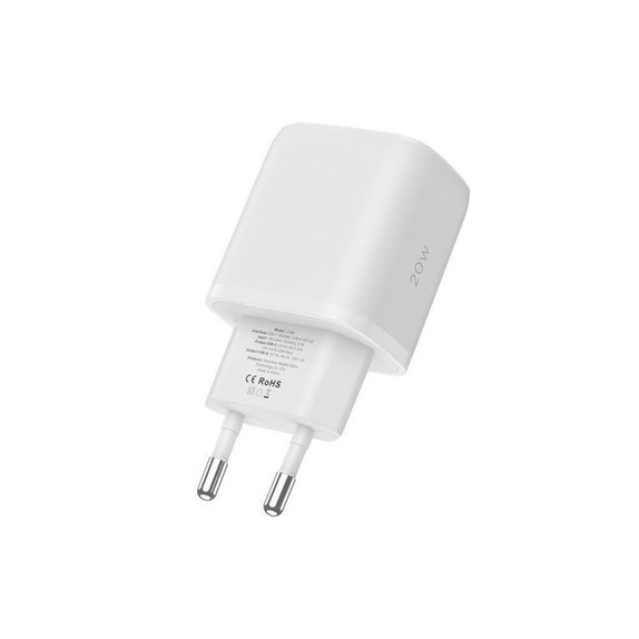 Síťová nabíječka C20W 2-PORT PD 20W / QC3.0 + USB-C Cable, bílá, Tech-Protect