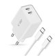 Síťová nabíječka C35W 2-PORT PD 35W + USB-C Cable, bílá, Tech-Protect