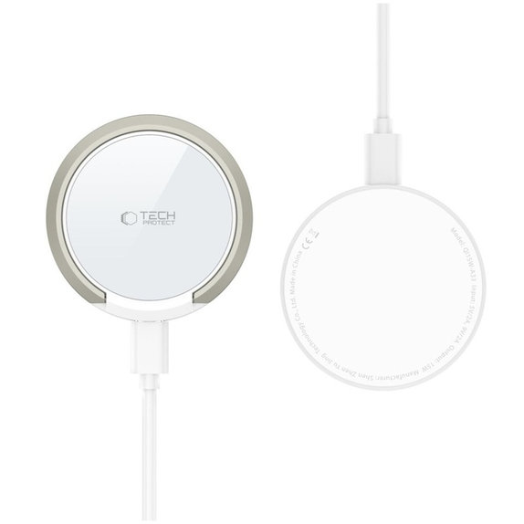Bezdrátová nabíječka QI15W-A33 Magnetic MagSafe, bílá, Tech-Protect