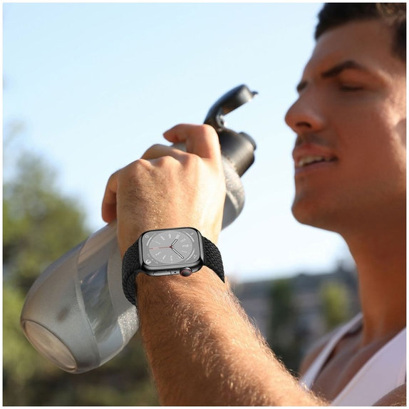 Řemínek Nylonmag pro Apple Watch 8 / 9 / 10 / 11 / SE / Ultra (44 / 45 / 46 / 49 mm), černá, Tech-Protect