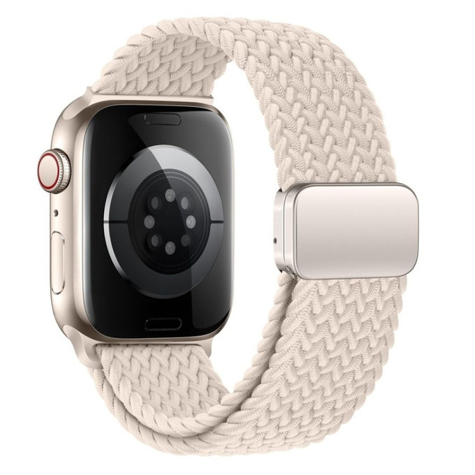 Řemínek Nylonmag pro Apple Watch 8 / 9 / 10 / 11 / SE (40 / 41 / 42 mm), Natural Titanium, Tech-Protect