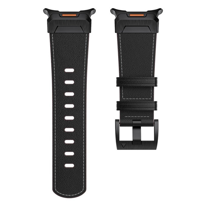 Řemínek Delta Pro pro Samsung Watch Ultra 1 / 2 2024–2026 (47 mm), Leather, černá, Tech-Protect