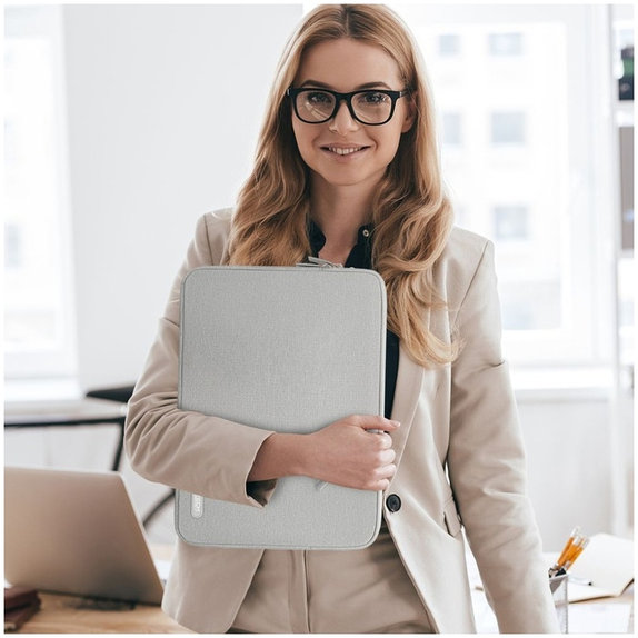 Pouzdro na notebook Sleevy 13-14, Crayon Grey, Tech-Protect