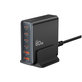 Síťová nabíječka DC80W-GAN 6-PORT PD 80W / QC3.0, černá, Tech-Protect